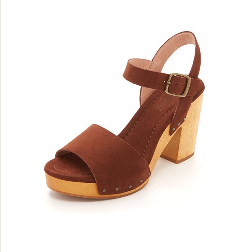 Madewell Joe brown leather platform heels